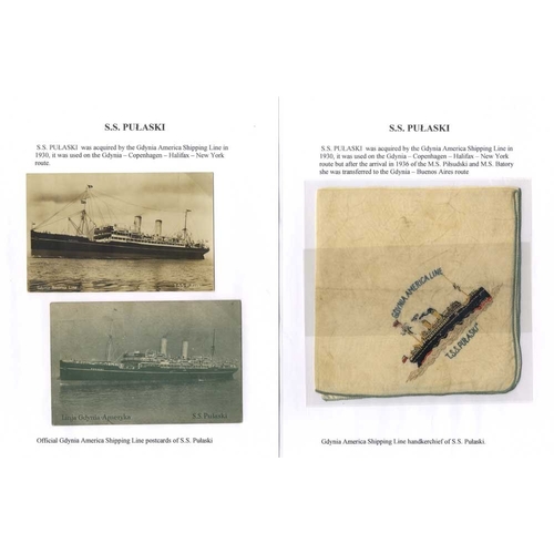 886 - Maritime: 1930-39 collection, dedicated to the GDYNIA Shipping Line, beautifully written up for exhi... 