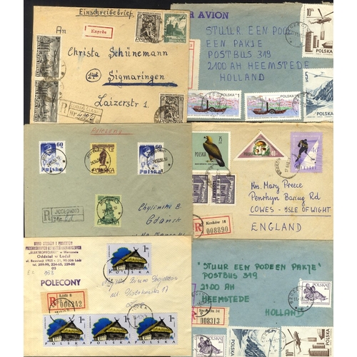 890 - Post WWII mainly commercial covers c1950's-70's incl. censored, airmail, registered & express items ... 