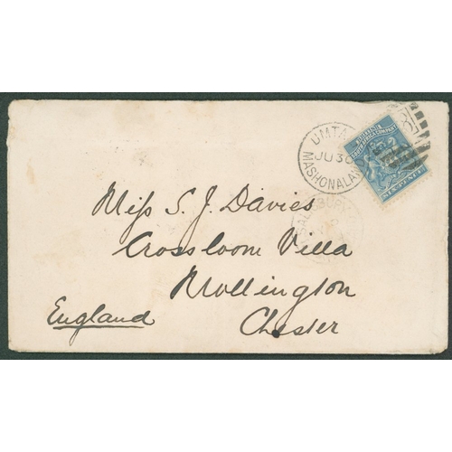 901 - 1894 (30 June) envelope to Chester, bearing 1892 6d ultramarine tied by part barred numeral and 'UMT... 