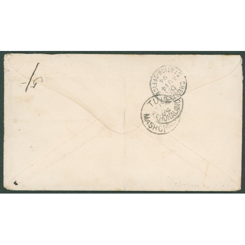 901 - 1894 (30 June) envelope to Chester, bearing 1892 6d ultramarine tied by part barred numeral and 'UMT... 