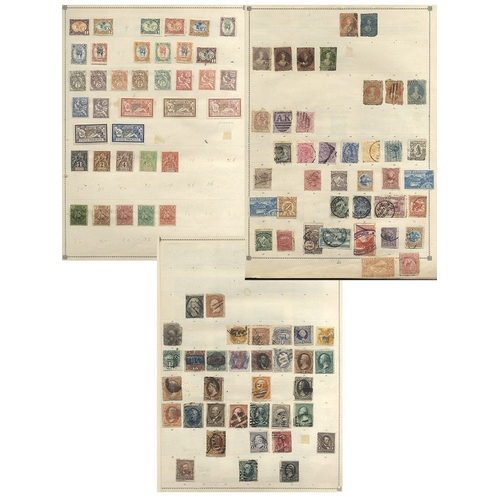 134 - THE CENTURY stamp album, an old rather battered album containing world stamps in very mixed conditio... 