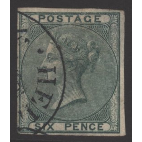 1348 - 1856 6d Plate Proof, very fine four margin imperf example printed in green on white wove unwatermark... 