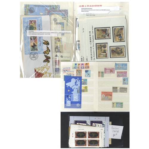 137 - ASIA range of modern UM stamps & M/Sheets from China, Indonesia, Macau, Oman, Philippines, Thailand ... 