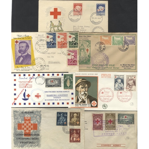 166 - RED CROSS 1905-2007 collection of 154 worldwide covers all with Red Cross theme incl. PPC's, FDC's, ... 