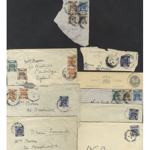 828 - WWI/BRITISH MANDATE COVERS interesting group of covers to UK in mixed condition incl. April 1918 sca... 