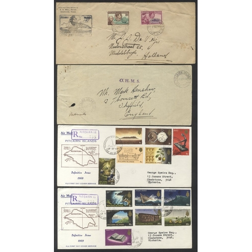 832 - OFFICIAL/COMMERCIAL & COMMEMORATIVE MAIL; 1936-88 range of envelopes with mainly fine marks incl. 27... 