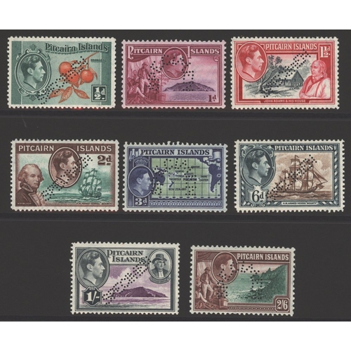 833 - 1940 KGVI Defin set perf SPECIMEN, UM, SG.1s/8s. Scarce set, rarely offered. (8) Cat. £1400