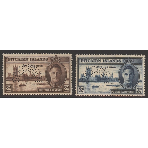 834 - 1946 Victory set perf SPECIMEN, M (gum toned), SG.9s/10s. Scarce. Cat. £400