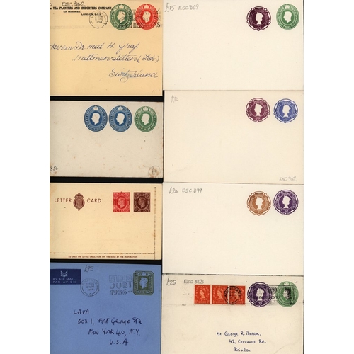 1165 - KGV-QEII M & U ENVELOPES, POSTCARDS & LETTER CARDS mixture of items incl. 1950 1d red + ½d green env... 