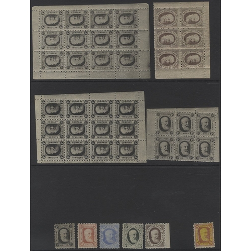 1327 - National Telephone Company Ltd 1884 1d to 1s set of five stamps depicting Colonel Raynsford Jackson,... 