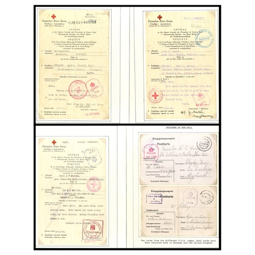 1329 - GERMAN OCCUPATION three Red Cross message forms used 1941-44 from the same Guernsey family to differ... 