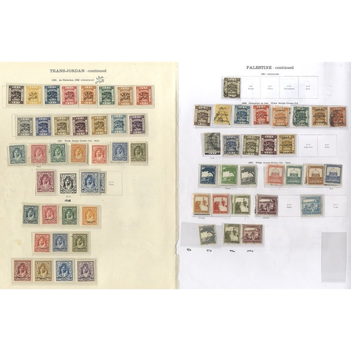 297 - TRANSJORDAN 1922-28 predominantly M range incl. 1925-26 Ovpt set (Cat. £130), 1927-29 to 50m, 100m, ... 