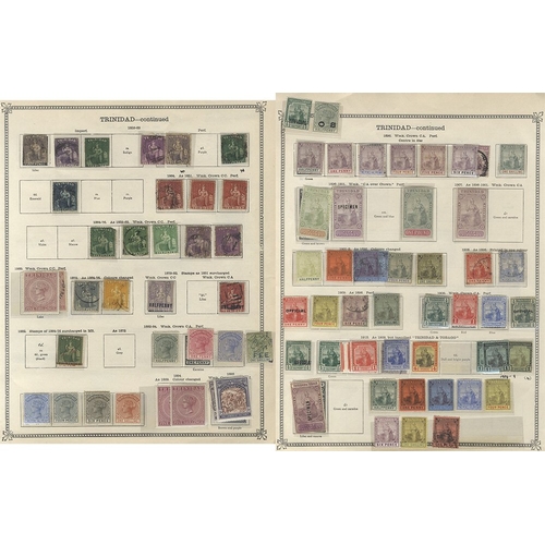 300 - TRINIDAD & TOBAGO 1852-1928 M & U collection incl. Britannia issues to sort, 1869 5s M & U (Cat. £30... 