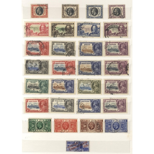 312 - 1935 Silver Jubilee complete set, with Egypt & Samoa 1d P.14 x14½, U mostly c.d.s, many fine. (251) ... 