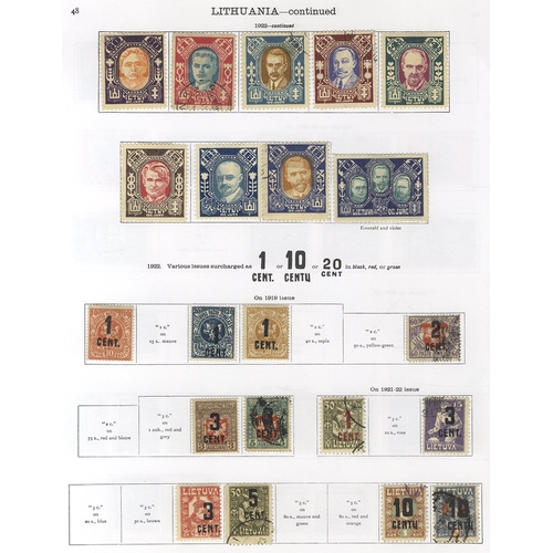 102 - BALTICS 1919-36 extensive, mainly U (some M) collection incl. Estonia; Latvia; Lithuania; Central Li... 