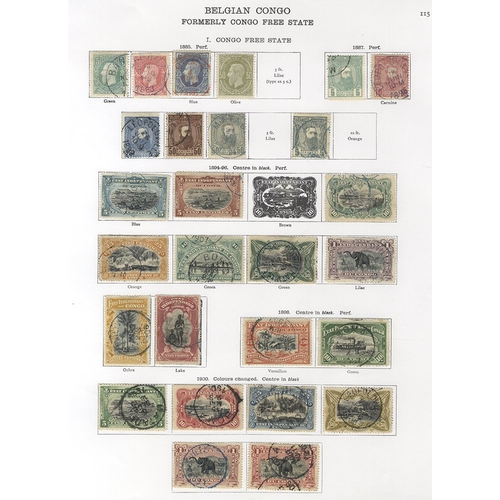 103 - BELGIAN CONGO 1885-1936 predominantly U (a few M) collection incl. 1885 5c, 10c, 25c U (Cat. £104), ... 