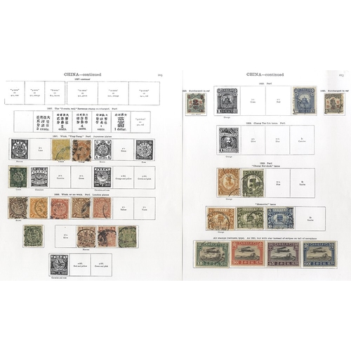 109 - CHINA 1878-1936 M & U ranges incl. 1878-83 1ca, 5ca (forgeries), 1885-88 1c M, 3c U, 1897 ½c on 3ca ... 