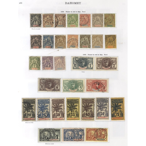 111 - DAHOMEY 1899-1935 U collection incl. 1899-1905 set (Cat. £475), 1906-07 set (Cat. £425), 1912 Surcha... 