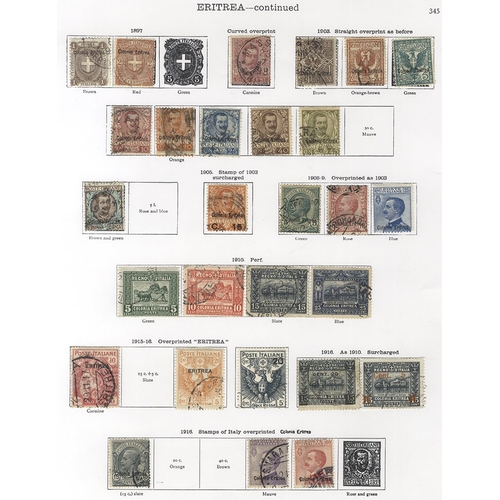 116 - ERITREA (Italian Occupation): 1893-1936 predominantly U (a few M) collection incl. ranges of early O... 