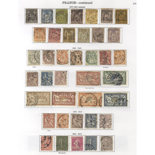 118 - FRANCE 1849-1936 predominantly U collection incl. a few Imperfs, 2nd Empire issues, Peace & Commerce... 