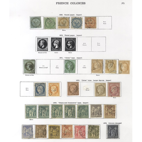 119 - FRENCH COLONIES (General Issues): 1859-86 U collection incl. 1859-70 to 40c, 1871 1c (Cat. £85), 187... 