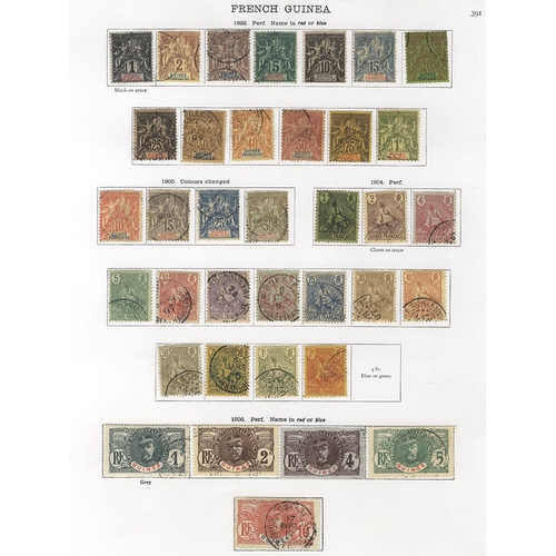 122 - FRENCH GUINEA 1892-1931 U collection incl. 1892 set with 1900 New Colours (Cat. £575), 1904 set to 2... 