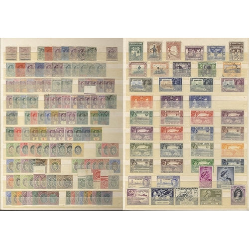 54 - BRITISH COMMONWEALTH M & U ranges housed in four stock books, 1000's stamps from singles, part sets ... 