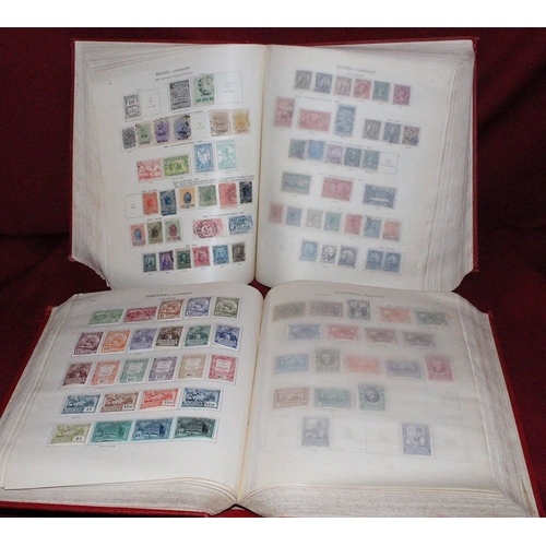 59 - NEW IDEAL ALBUMS (2) foreign countries from 1840-mid 1936 (approx 10,000 stamps) M & U ranges for Ab... 