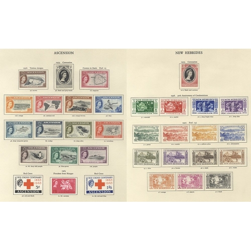 76 - BRITISH COMMONWEALTH QEII M & U collection In two New Age printed albums (pages to 1967), mainly par... 