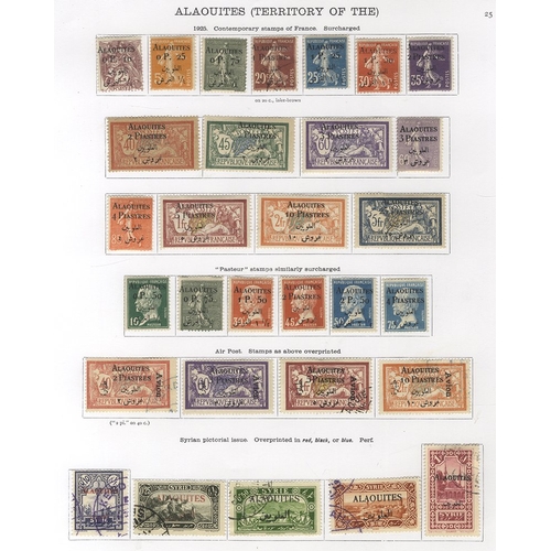 95 - ALAOUITES (Latakia) 1925-29 M & U collection incl. 1925 set with Pasteur issues M, 1p on 20c U (Cat.... 