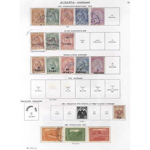 96 - ALBANIA 1913-30 M & U collection incl. 1914 Arrival Ovpt 2q to 10q U (Cat. £255), 1925 Return set M ... 