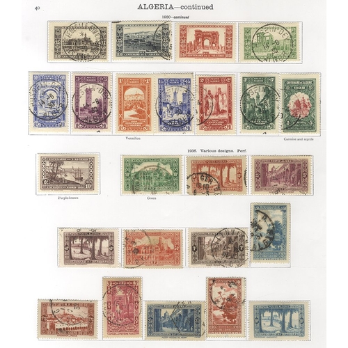 98 - ALGERIA 1924-36 M & U collection incl. 1924-25 Ovpts to 5fr, 1926-41 set U, no 1938-39 vals (Cat. £1... 