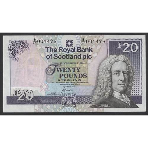 511 - Royal Bank of Scotland Plc £20 dated 27th June 2000 series B/29, Pick 354d, UNC. (1)