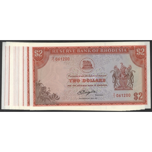 551 - Rhodesia $2 (1) consecutive replacements dated 24th May 1979, series X/1, Pick 39br, UNC. (10)