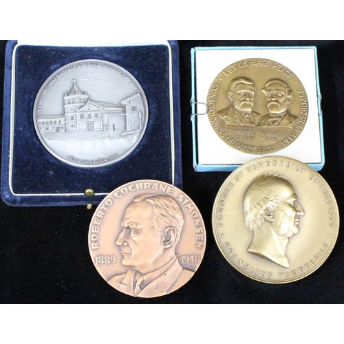 697 - USA: MODERN BRONZE MEDALS (2), Civil War Centennial Commission, 1961-65, by J. E. Renier, Ulysses S.... 