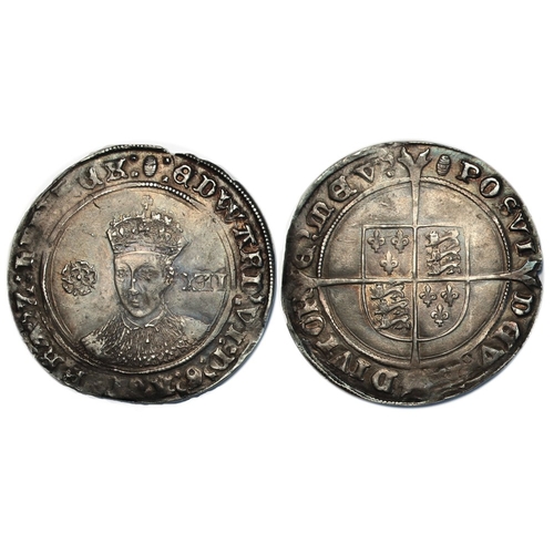 748 - Shilling, fine silver issue mm tun (1551-53), practically EF and almost as struck with attractive an... 