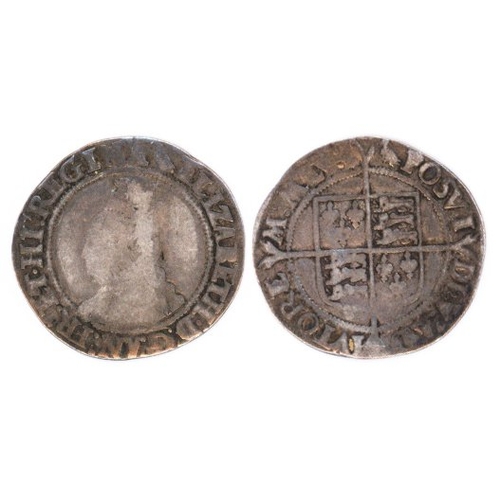 750 - Shilling, mm Martlet (1560-61), fine with signs of an old crease. S2555