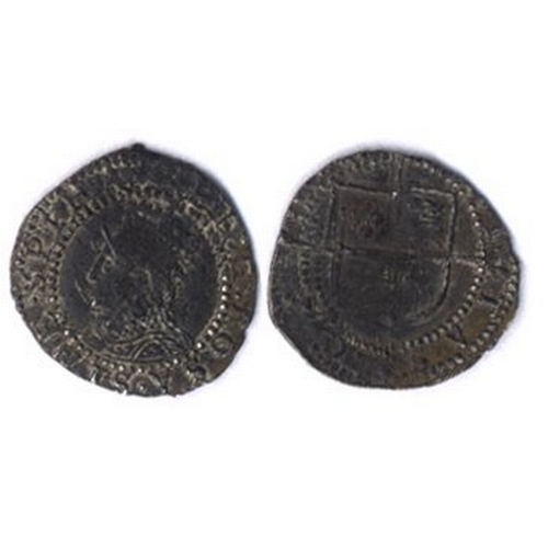 762 - Penny, sixth issue (1582-1600), reverse CIVITAS LONDON, VF with decent portrait, rare. S2580.