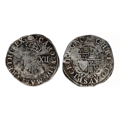 766 - Shilling, mm tun (1636-38), GF to AVF. S2791.