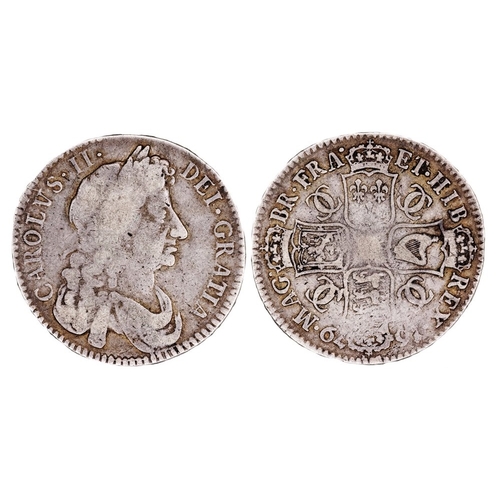 780 - 1679 halfcrown, fourth bust, TR.PRIMO, fine, nice colour but a little reverse weakness at upper shie... 