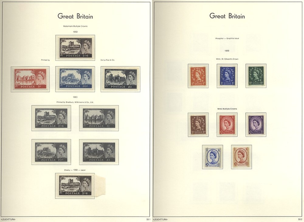 1953-86 M or UM collection in a Lighthouse hingeless album, highlights ...