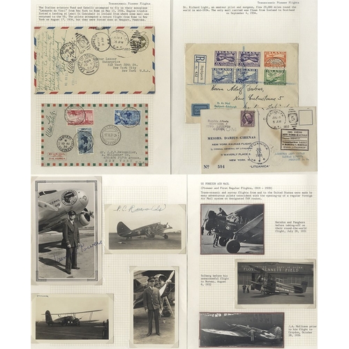 FIRST FLIGHTS group of covers (4) and a small group of photos of pilots ...