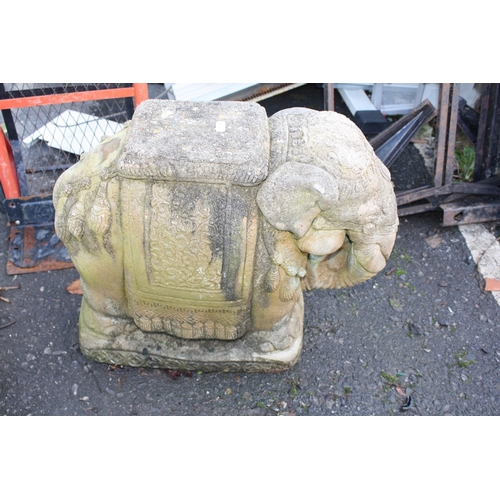 11 - Concrete garden elephant seat 17