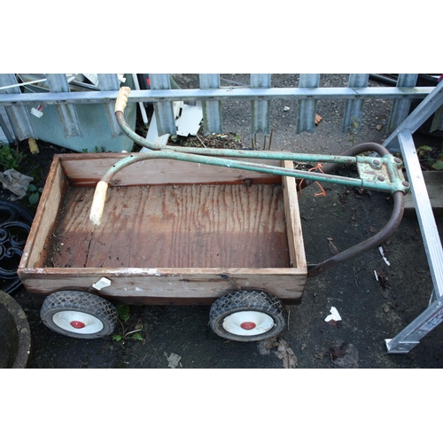 17 - Wooden garden trolley