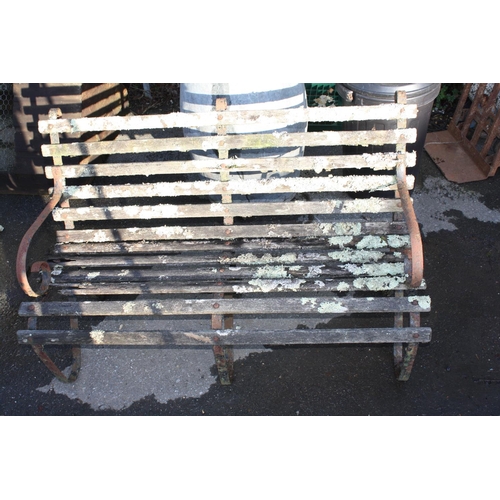 45 - Iron & wood garden bench a/f 54