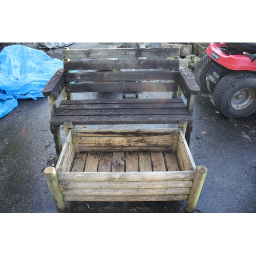 5 - Slatted wooden garden bench 51