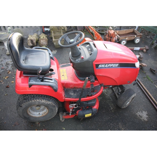 8 - Snapper LT300 20 hp ride on mower. Vendor says it will start & run with a battery & using screwdrive... 