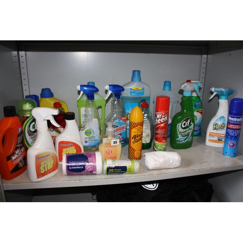 85 - Shelf cleaning products