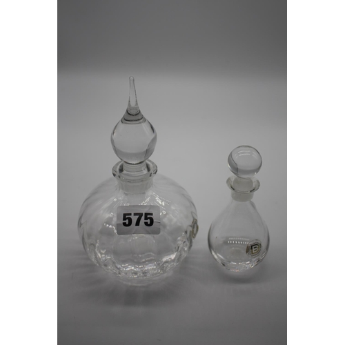 575 - Dartington glass scent bottle 6 1/2