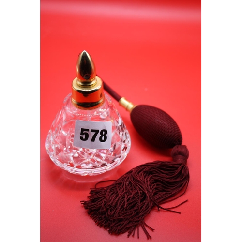 578 - Glass scent atomiser with tassle 4 1/4